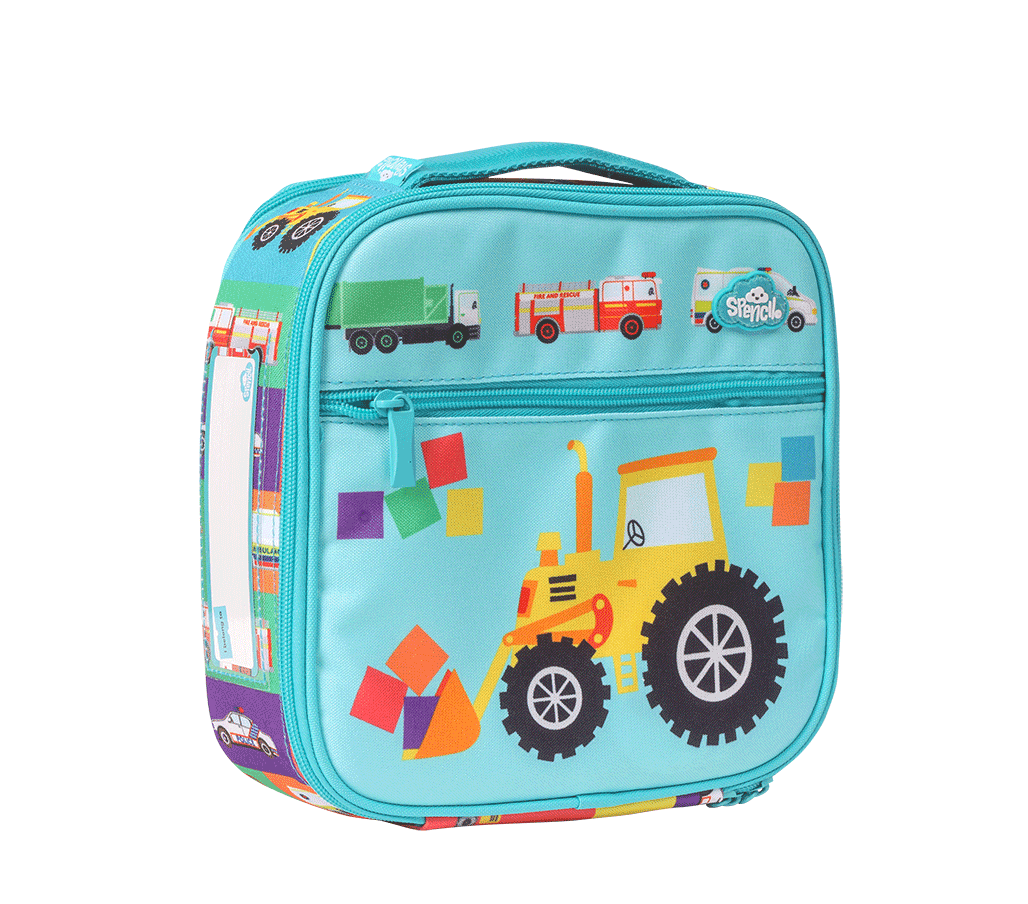 Spencil Little Cooler Lunch Bag - Transport Town