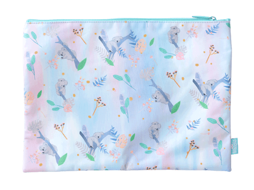 Front view of A4 Twin Zip Spencil Koala Daydream Pencil Case