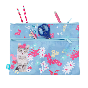 Spencil Miss Meow A4 Twin Zip Pencil Case