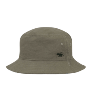 Plain side view of boys Dozer Clifton bucket hat