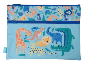 Spencil Safari Puzzle A4 Twin Zip Pencil Case