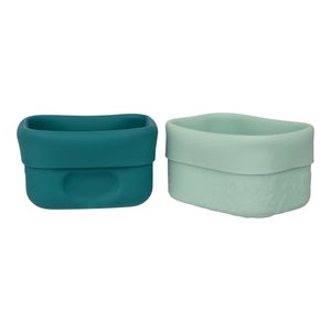 b.box Silicone Snack Cup Twin Pack - Forest