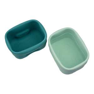 b.box Silicone Snack Cup Twin Pack - Forest