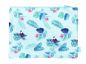 Back view of A4 Twin Zip Spencil Beach Blooms Pencil Case