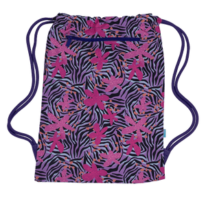 Back view of large Spencil Born To Be Wild drawstring bag