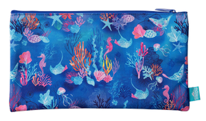 Back view of Twin Zip Spencil Coral Garden Pencil Case