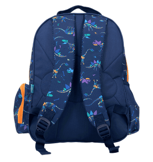 Back view of small spencil dino bones back pack