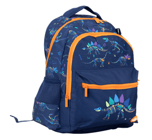 Right side view of small spencil dino bones back pack