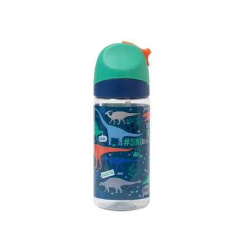 Closed lid view of small spencil dino roar water bottle 420ml