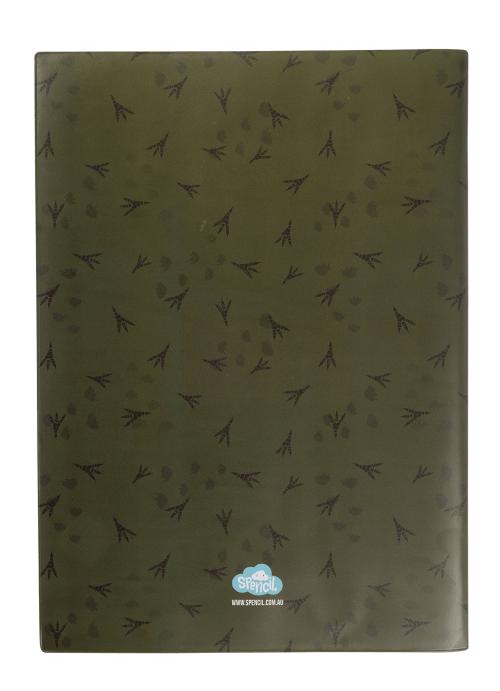 Front view of Scrapbook Spencil Dinosaur Discovery Plain Book Cover