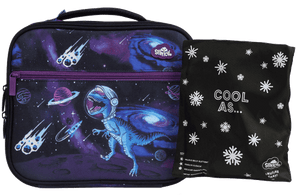 Front view of large Spencil ExtraT-Rextrial lunch bag including chill pack