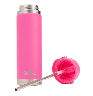 Large Spencil Fuschia insulated water bottle lid removed