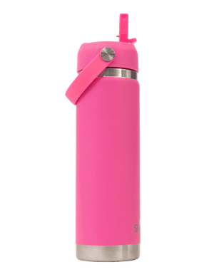 Large Spencil Fuschia insulated water bottle open spout