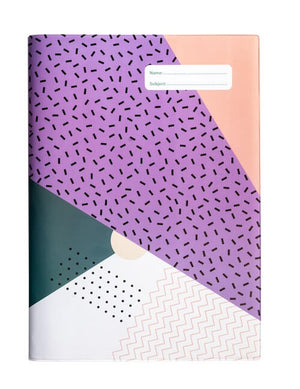 Front view of A4 Spencil Geo Confetti Book Cover