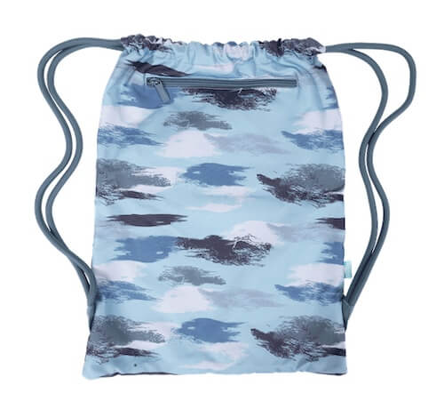 Front view of large Spencil Island Vibes drawstring bag