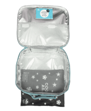 Inside view of large Spencil Island Vibes lunch bag including chill pack