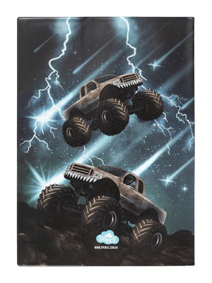 Back view of A4 Spencil Meteor Trucks Book Cover