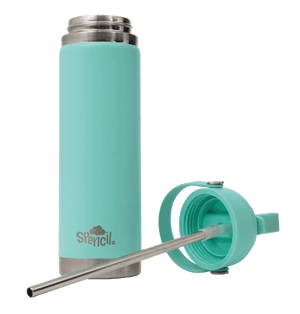 Large Spencil Mint insulated water bottle lid removed