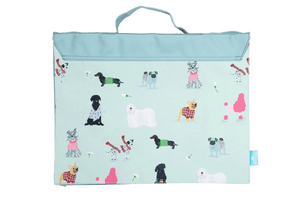 Back view of Spencil Pooches on Parade Library Bag