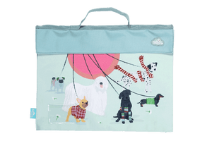 Front view of Spencil Pooches on Parade Library Bag