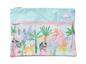 Front view of A4 Twin Zip Spencil Wild Things Pencil Case