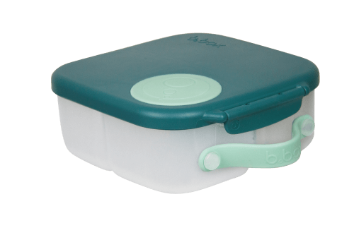 Closed lid view of b.box Mini Lunchbox Emerald Forest