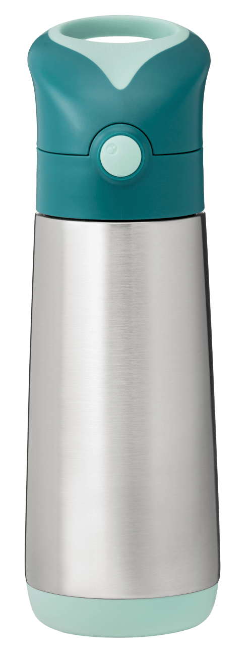 Front view of large b.box emerald forest water bottle 500ml