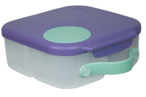 Side view of b.box Mini Lunchbox Lilac Pop