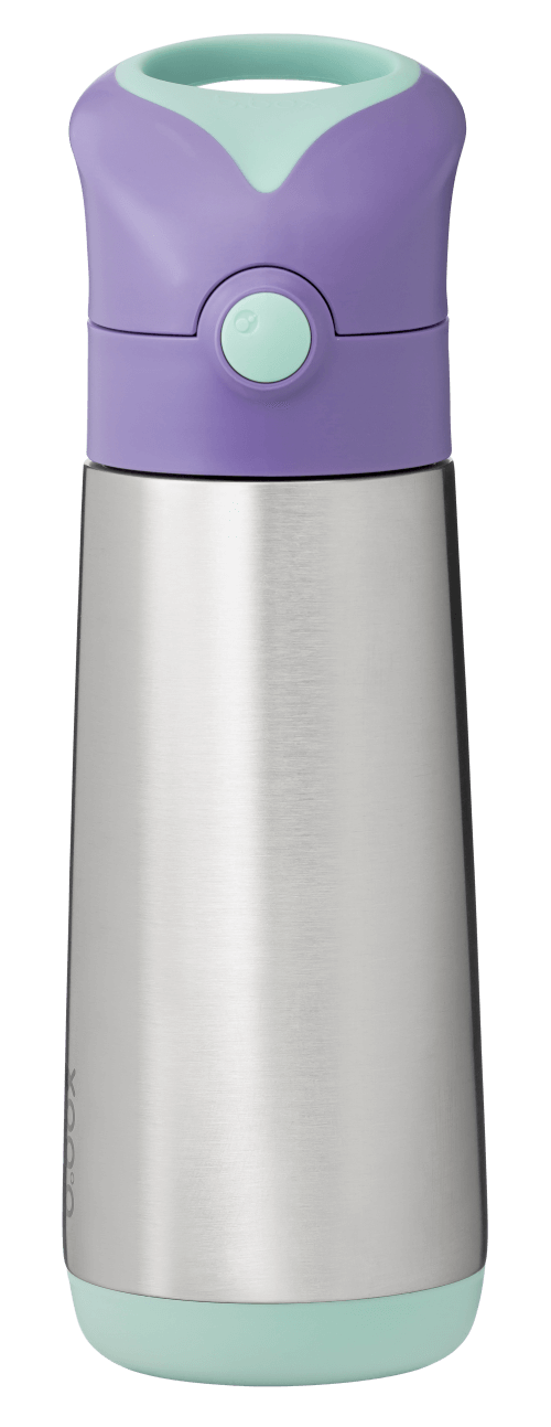 Front view of large b.box lilac pop water bottle 500ml