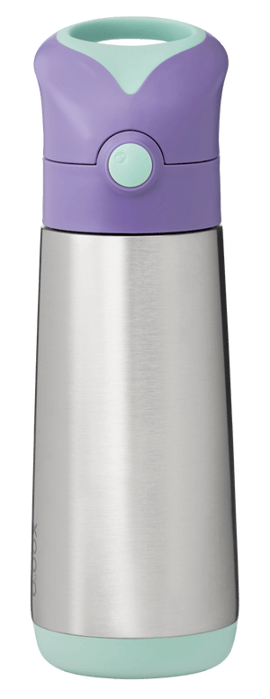 Front view of large b.box lilac pop water bottle 500ml