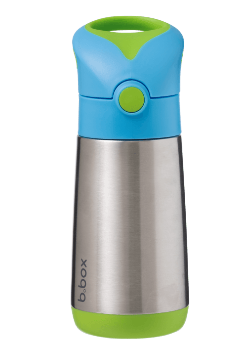 Front view of small b.box ocean breeze insulated water bottle 350ml