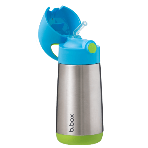 Front view of small b.box ocean breeze insulated water bottle 350ml