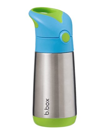 Side view of small b.box ocean breeze insulated water bottle 350ml