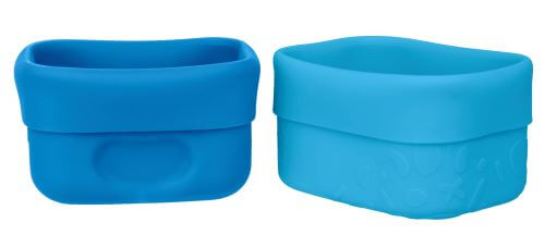 Front view of b.box ocean silicone snack cups