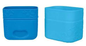 Front view of b.box ocean silicone snack cups