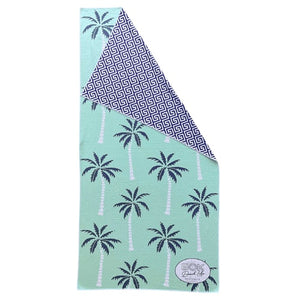 Front view of sand free bok bora palms beach towel