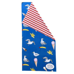 Front view of sand free bok seas the day beach towel