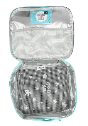 Inside view of Large Spencil Beach Blooms Lunch Bag including chill pack