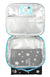 Front view of large Spencil Boho Blue lunch bag including chill pack