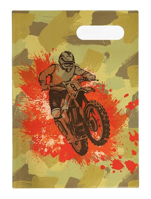 Front view of A4 Spencil Camo Biker Book Cover