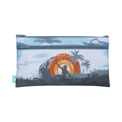 Front view of twin zip Spencil Island Vibes Pencil Case