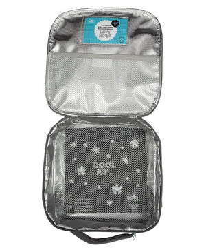 Inside view of small Spencil kidosaurus lunch bag including chill pack