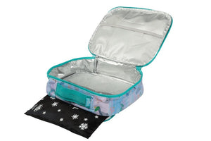 Open view of large Spencil Koala Daydream lunch bag including chill pack