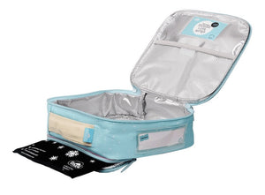 Open view of small Spencil Wild Things lunch bag including chill pack