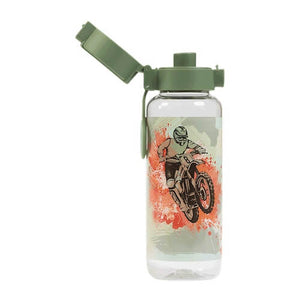 Open lid view of Large Spencil Camo Biker Water Bottle