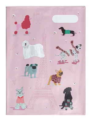 Front view of Scrapbook Spencil Pooches on Parade Pink Book Cover