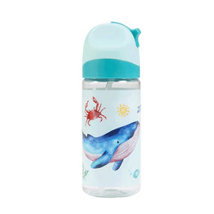 Closed lid view of small Spencil Sea Critters water bottle