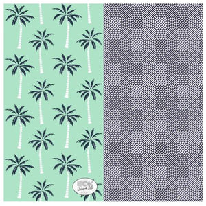 front and reverse designs of bombora palms sand free beach towel