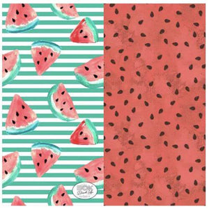 front and reverse of watermelon splash sand free towel